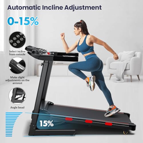 Motorized Folding Treadmill with Incline