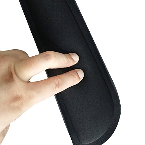 TRIXES Black Keyboard Wrist Support & Mouse Mat Gel Filled Cushion Set - Thumbnail 3