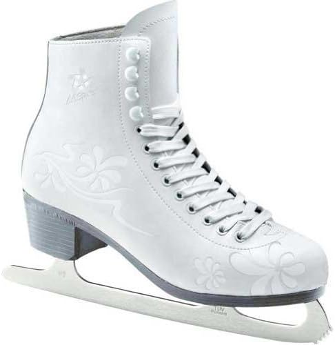L.A. Sports Adults 'Ice Skates Figure PVC Leather Shoes In White/Grey, 13662 43