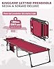 KingCamp Lettino Prendisole Pieghevole Regolabile in 5 Posizioni, Sdraio da Spiaggia Portatile per Giardino, Mare, Piscina, Vacanze e Campeggio