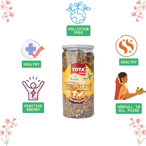Tota Herbal Havan Samagri for Pooja. 100% Natural and Pure Hawan Samagri Dhoop in Jar-400 gram