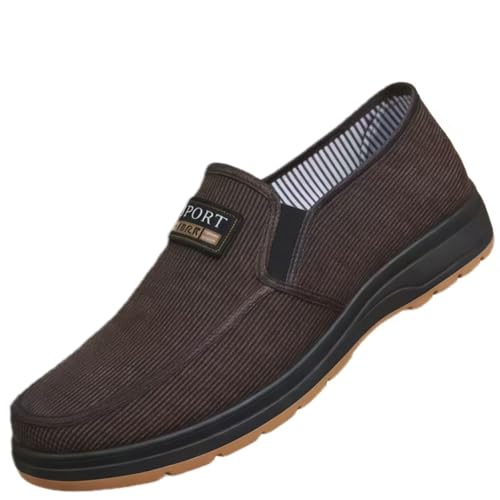 Men's Hands Free Slip on Loafers Casual Sneakers Canvas Walking Shoes