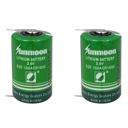 DUDUTANG 2���� ER14250 3.6V 1200mAh 1/2AA�T�C�Y�d�r LS14250 �g���̂ă��`�E���d�r�i�͂񂾃^�u�t���j