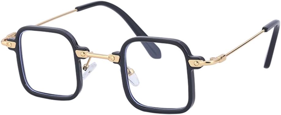 Vintage Steampunk Square Sunglasses for Men Small Punk Sunglasses for Women Anti Blue Light Glasses
