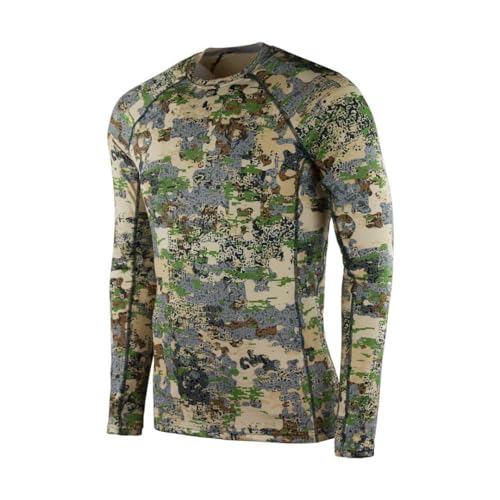 FORLOH Men's Deep Space Base Layer - High-Performance Thermal Top | Crew Long Sleeve, Moisture Wicking, Warm Hunting Clothes | Polyester, Heavyweight Thermal for Hunting & Skiing (2XL, Exposed)