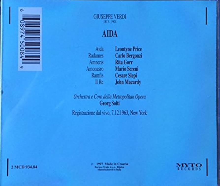 Verdi: Aida: Amazon.co.uk: CDs & Vinyl