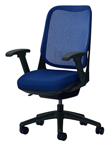 ライオン事務器 オフィスチェア フレキシブルアーム ライド コズミックブルー 79848