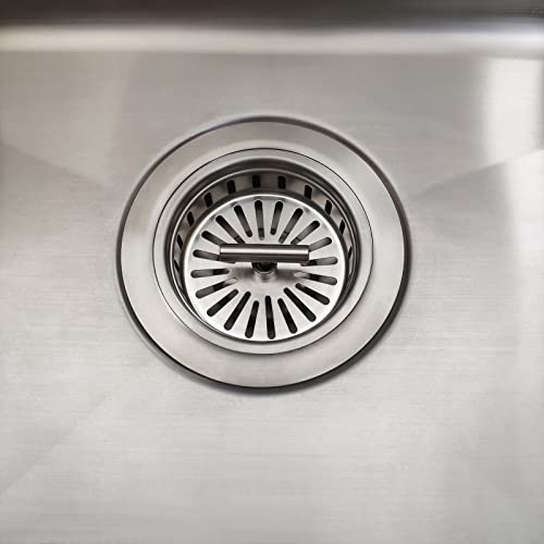 Eadot ETAS 3-1/2 Inch Brushed Nickel Sink Strainers For Kitchen Sink, Stainless Steel Kitchen Sink Drain Strainer Assembly With Strainer Basket And Drain Stopper thumb #3