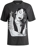 Aaliyah Womens T Shirts - Soft Lightweight Crewneck Graphic Tees Concert Tshirts - Y2k Shirts for Women (Sizes: S-XL), Size Medium, Aaliyah Charcoal