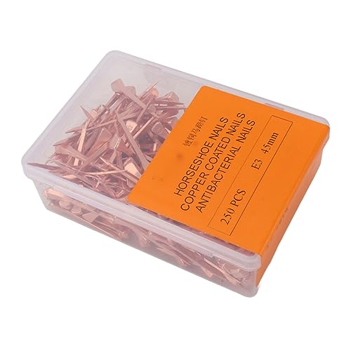 Image of EMUKOEP 250Pcs Horseshoe Nails Copper Plated Rustproof Equestrian Riding Equipment Pet Supplies (45mm E3)