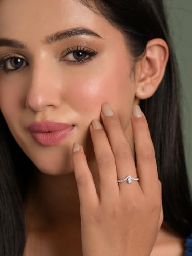 Image of Clara 925 Sterling Silver Minimal Adjustable Ring for Women Platinum Plated