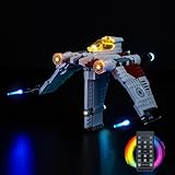 【Fernbedienungsversion】 Design mit Fernbedienungsmodul und Fernbedienung. Sie können per Fernbedienung auswählen, welches Teillicht geöffnet werden soll. Bringen Sie Ihren v-19 torrent starfighter von Dunkelheit ins Licht und erwecken Sie ihn zum Leben (nur Lichtset, Baustein nicht enthalten).