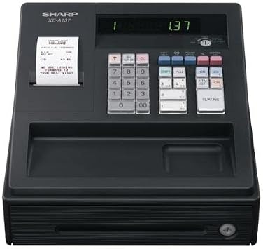 Sharp XEA 137 BLACK Small Cheap Cash Register Till *cafes/Barbers/Salons/start-ups