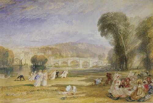 Toile Turner Richmond Hill et Bridge Surrey - Tableau de Peinture Nordique Épurée 60x90cm
