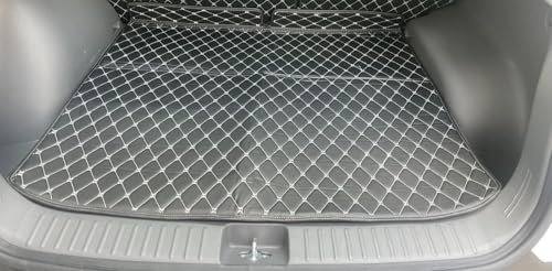 Image of CAPEDELL Premium 7D Boot /Trunk Mats Compatible for Ecosport(2017-23)||Luxury Leather Double Layered mats||Set of 1Pcs||100% Waterproof and Washable (Beige with Golden)