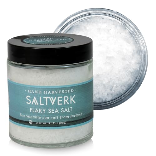 Saltverk Sea Salt - Gourmet, Icelandic, Hand Harvested and Sustainably Made - Flaky 3.17 Oz