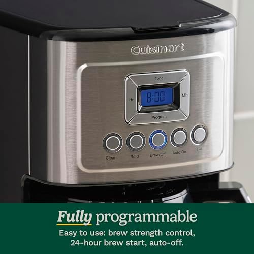 Cuisinart 12-Cup Coffee Maker, Programmable PerfecTemp Thermal Carafe Coffee Machine with 1-4 Cup Setting, Brew Strength Control and Brew Pause, Stainless Steel, DCC-3400NAS, Silver - 5
