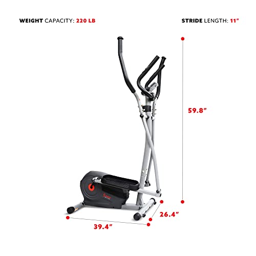 Sunny Health & Fitness Essentials Series Magnetic Smart Elliptical with Exclusive SunnyFit® App Enhanced Bluetooth Connectivity - SF-E322902 - Thumbnail 6