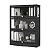 BONITURE Display Cabinet with Acrylic Glass Doors,3-Tiers Curio Cabinet with LED Lighting for Collectibles, Collectibles Toy Organizers Rack & Display Shelf Display Case Storage Cabinet, Black