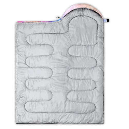 Image of QOOMO Axolotl Cute Camping Sleeping Bags,3 Season Warm & Cool Weather,Lightweight,Waterproof Sleeping Bags for Adults & Kids,Traveling,and Outdoors