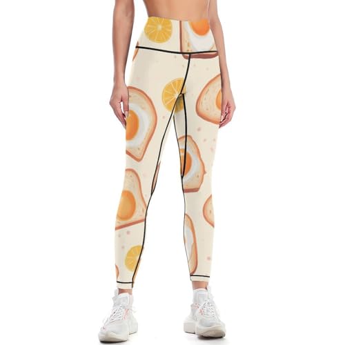 Eggs and Toast Women's High Waist Yoga Pants