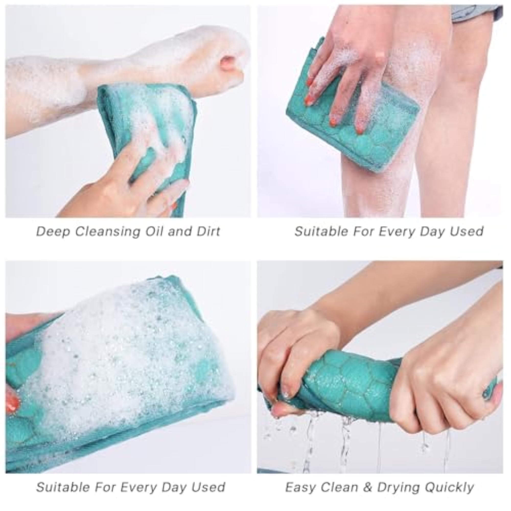 3Pcs Bath Loofah Set for Men & Women, Exfoliating Kit