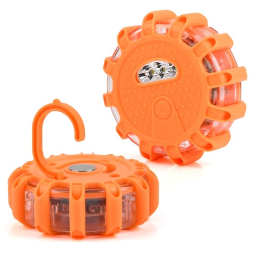 DODUOS 2 Piezas LED Luces Emergencia Coche,Luz Emergencia Coche con 9 Modos de Parpadeo,Emergency...