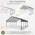 Aoxun 20x20 Metal Carport, Heavy Duty Car Garage with Galvanized Roof, Reinforced Frame, Car Tent Garage Shelter for Car, Pickup, Truck, Boat