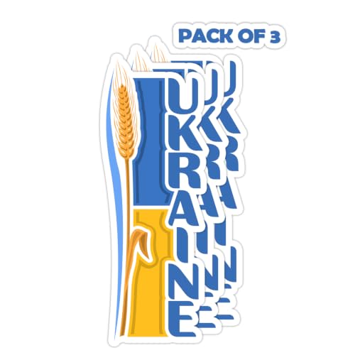 Ukraine Souvenir Stickers 3-Pack - Handmade Travel Collectible Decals - Flag & Landmark Design (2" Wide (Small))