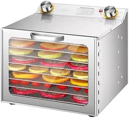 Commercial Food Dehydrator Machine, 6-Layer Fruit & Meat Dryer, 400W for Jerky, Mushrooms, Beef, Herbs, Yogurt – Ideal for Home & Professional Use