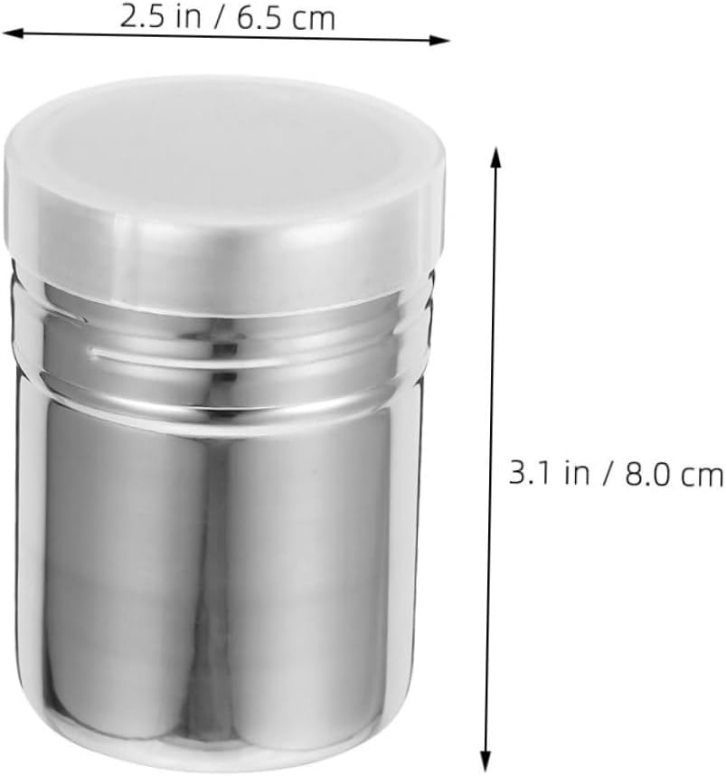 2 Pack Powder Sifter with Lid, Stainless Steel Fine Mesh Shaker