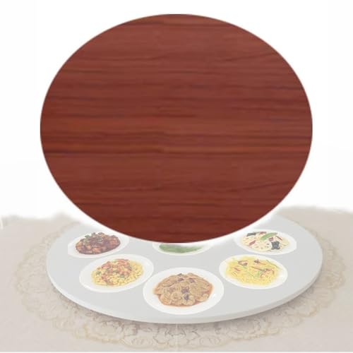 SMELEDFCFK Lazy Susan Drehplatte 80cm 90cm 100cm Große Holz Drehteller Servierplatte Runder Tischplatte Drehteller Lazy Susan Drehplatte Esstisch Tablett 360° Drehbar(Mahogany,45cm/18in)