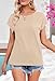 MEROKEETY Women's 2026 Summer Cap Sleeve Tops Business Dressy Loose Basic T Shirts Blouse Fashion Outfits Trendy Clothes, Apricot, Medium