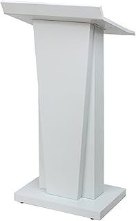 LXLIGHTS Iron Professional Presentation Podium Lectern with Reading Desk for Restaurants Weddings Office Classrooms Portable Lectern, 2 Colors (Color : White)