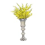 QIQIDEDIAN Kreative Bodenvase Home Decoration Ornamente KTV Club Hotel Restauranteinrichtung (Color : Ceramic, Size : Silver)