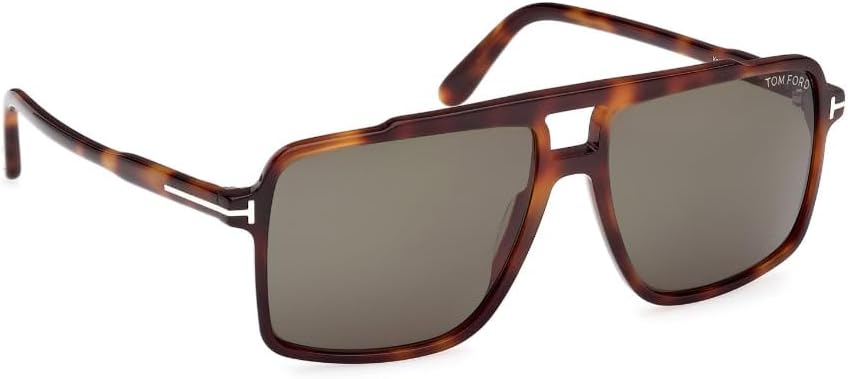 Tom Ford Kemp FT1177 53N Sunglasses Men's Blonde Havana/Green 59mm