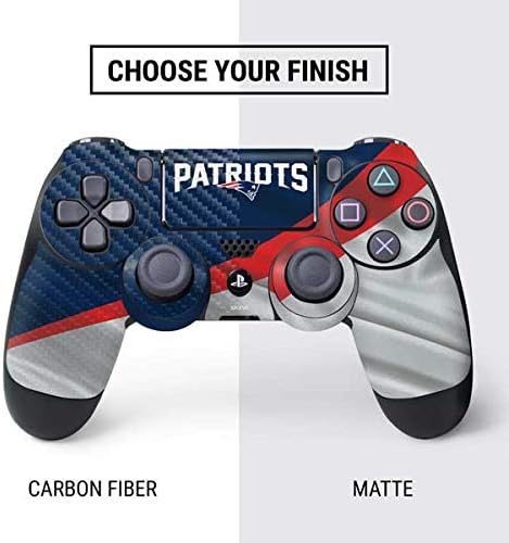 Vista 28 de Skinit Calcomanía para juegos compatible con el controlador de PS4, diseño oficial de los New England Patriots de la NFL, en blanco y negro