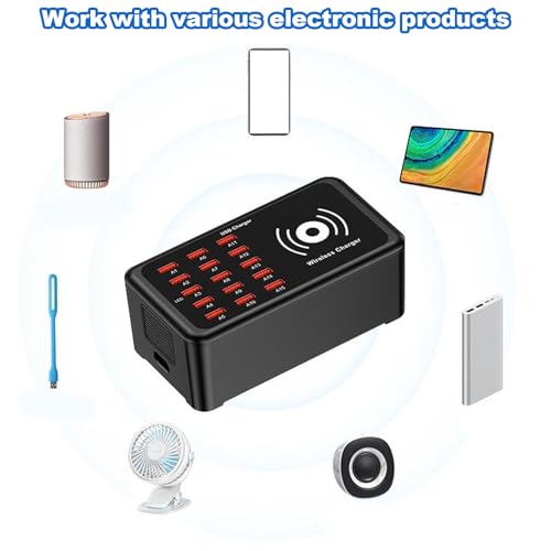 Hub de carga de 100W y 15 puertos con tecnología avanzada para tablet y reloj 6