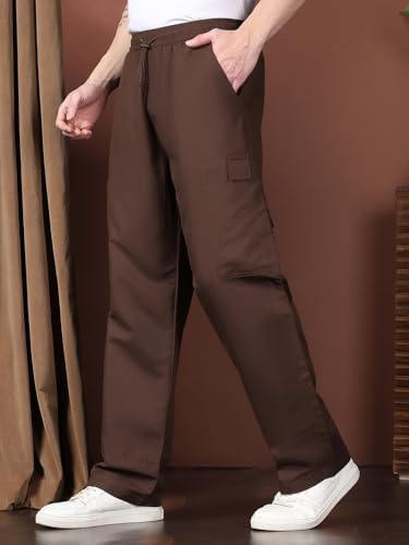 Image of KOTTY Men's Urban Style Relaxed Cargo Pants with Stylish Pockets and All-Day Comfort