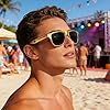 Pibupibu 8 Pack Gold Party Sunglasses Bulk, Neon Sunglasses Party Favors for Adult #1