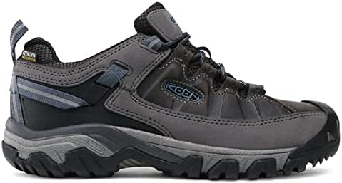 KEEN Men's Targhee 3 Low Height Waterproof Hiking Shoes, Steel Grey/Captains Blue, 9.5 | Image 1