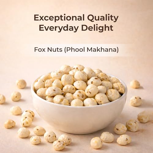 Image of Carpe Victus - Raw Plain Phool Makhana-100 gms, Fresh Fox Nuts, Ready to Cook Foxnuts, Raw Popped Lotus Seeds Makhanas, Healthy Snacks