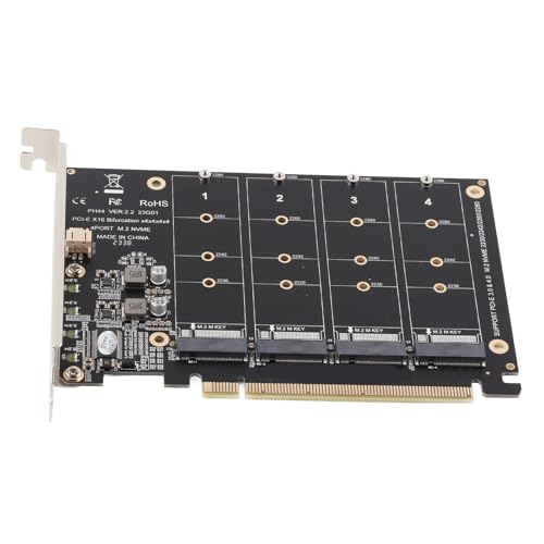 MTLavishness 4-Port NVMe SSD PCIe x16 Adapter med Indikator