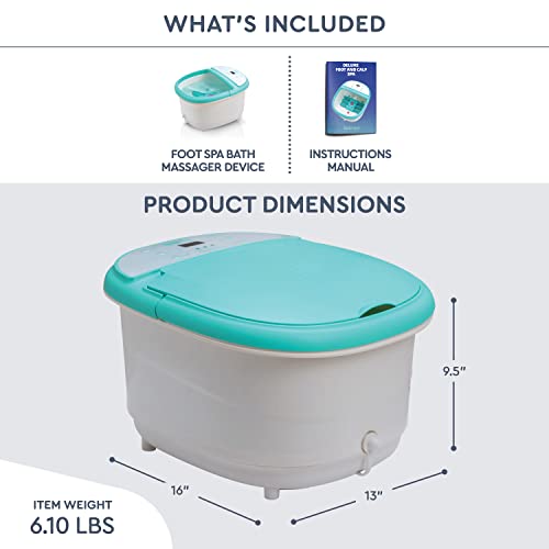 Foot Spa Foot Bath Massager – Feet Soaking Tub With Heat - Foot Bath With 6 Shiatsu Massage Rollers, Callus Remover, Adjustable Time & Temperature – Stress Relief And Sooths Tired Feet #TOP7