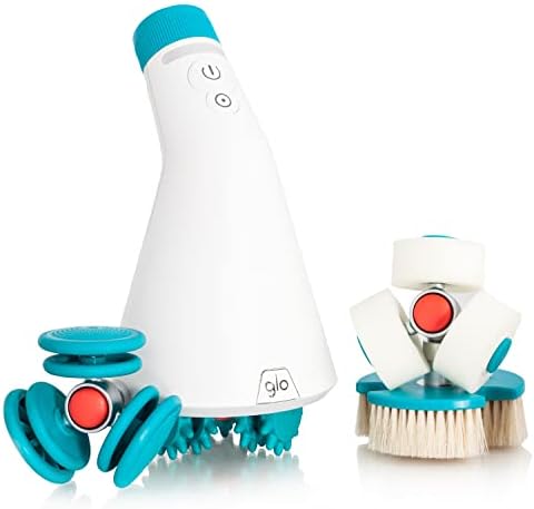 Glo910+ Anti Cellulite Massage Machine with 4 Massage Heads | Ultimate Tool for Toning Legs, Butt, Thighs and Tired Heavy Muscles | Perfect for Body Scrub or Exfoliation Session