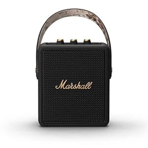 Marshall Stockwell II Portable Bluetooth Speaker - Black and Brass