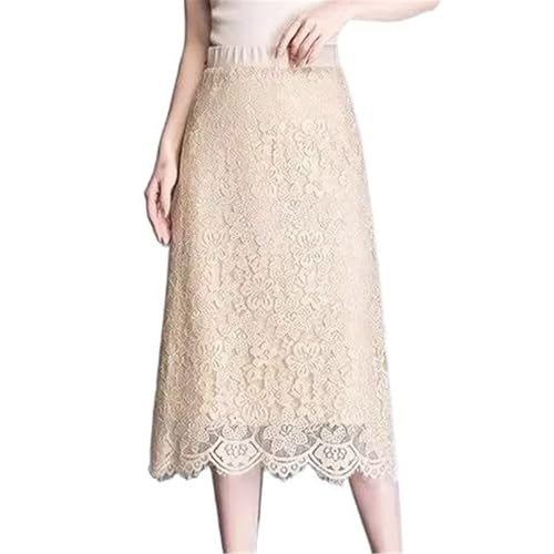 Falda Midí Casual de Talle Alto Ajustada para Mujer