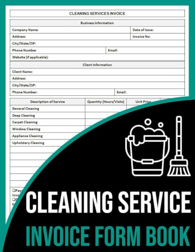 Cleaning Service Invoice Form Book: Cleaning Services Invoice Forms for Residential & Commercial...