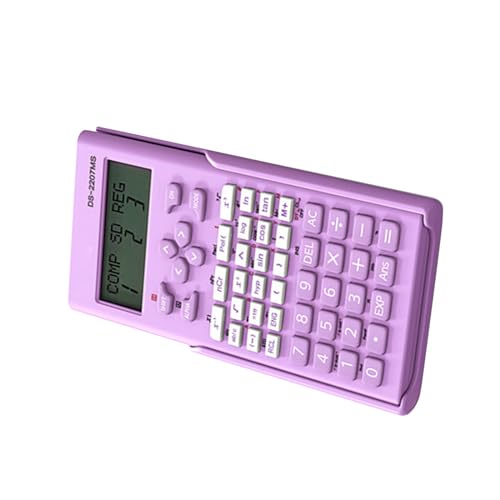 Muloo Scientific Calculator Two-Line Display l Students Function Calculators Slim and Portable for School and Business, approx 163x83x16mm/6.42x3.27x0.63in, Pink