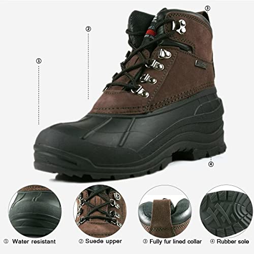 Tanleewa Waterproof Men Snow Boots Leather Winter Shoes Non-Slip Insulated Warm Winter Boots Fashion Boots2